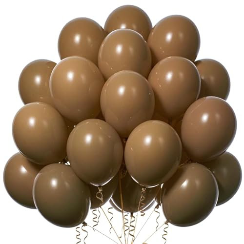 100 piezas Globos Marrones,Marrones Globos de Látex Globo de Helio,Globo de Fiesta Marron para Cumpleaños Graduaciones Boda San Valentín Baby Shower Graduación