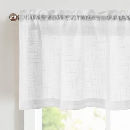 Rideaux à Panneaux, Lot de 2 Rideaux Bistrot 60 x 45 cm (l x H) Rideau Court, Rideau de Cuisine, pour Salle de Bain,Décoration de Petite Fenêtre, Gris
