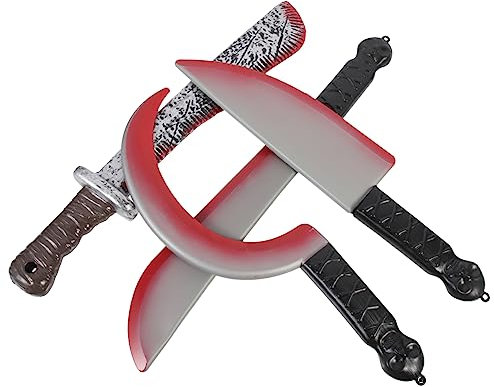 Veemoon 4pièces Couteaux Simulés Halloween Accessoires De Fête Décorations Sanglantes Pranks Effrayants