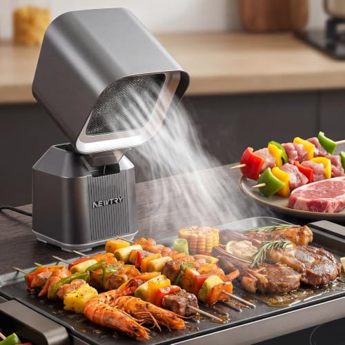 NEWTRY Portable Mini Range Hood 3600 RPM Strong Suction 2 Filters BBQ RV