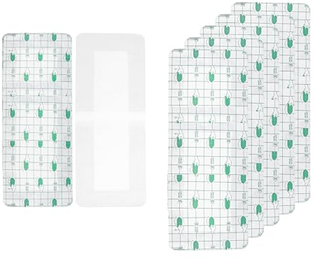 Transparent vattentätt förband 10 x 25 cm - vattentät självhäftande film för tatueringar, ärr, postoperativ och pool - stort hypoallergeniskt självhäftande förband för känslig hud och dusch