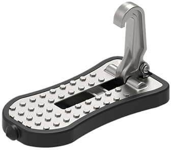 Couvre Pédale Marchepied Porte Extensible Marchepied Toit Pliable Crochet De Fixation Universel Pédale Auxiliaire Marteau Sécurité Alliage Repose-pieds Voiture(Standard In Silver)