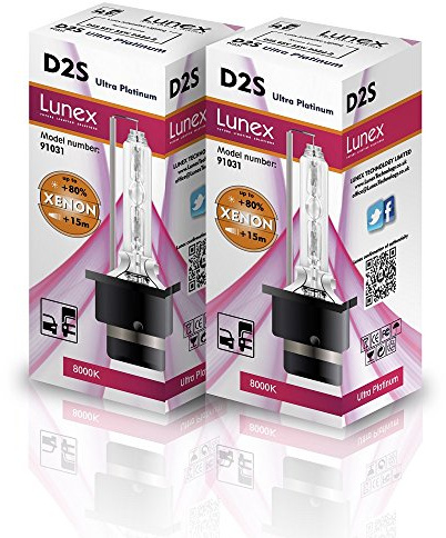 Lunex D2S Faro lampada allo xeno lampadina di ricambio (8000K)