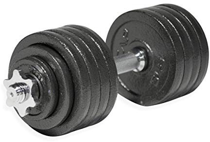 CAP Barbell 52.5 lb Set Adjustable Dumbbell Set - Single Handle | Classic Adjustable Dumbbells with Weight Plates, Star Lock Collars, and Connector for Home Gym Strength Training
