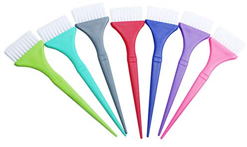 7 Pack/Set Set di pennelli per tinture per Capelli Parrucchiere Barbiere Tintura Kit di colorazione per Capelli Colori Pennelli per Tinta Strumento di miscelazione per Evidenziare (7pcs / Kit)