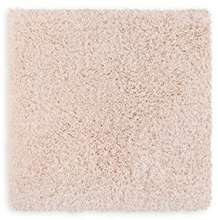 WohnDirect Premium Hochflor Badezimmerteppich Creme • Rutschfester & Extra Flauschiger Badvorleger • Badteppich, Badematte 45 x 45 cm