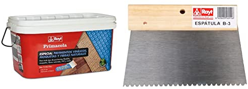 Rayt 555-23 Primacola C-15 Adhesivo acrílico Especial PVC, pavimentos vinílicos, moquetas + RAYT-Espátula dentada B-3 1691 Para aplicación de adhesivos