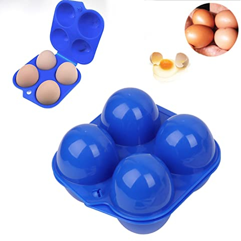 4 Griglia Porta Uova da Frigo, Portauova Frigorifero, Contenitore per Uova, Porta Uova Plastica Trasparente, Portauova Impilabile con Coperchio per Frigorifero Cucina Picnic All'Aperto