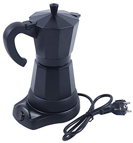 Biggittig Lectric clásico,Moka interior cafetera para 6 tazas de café,Olla eléctrica Moka