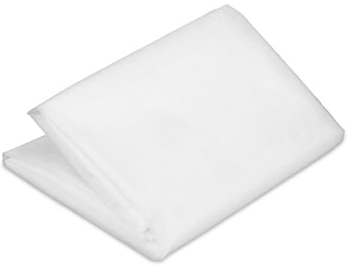 Bügelvlies 200 x 100 cm Aufbügelbarer Einlagestoff 25g/m² Leichtes Doppelseitig Schmelzbar Vlies Vliesstoff für Bügelfalten, Nähhandwerk, Verstärkte Bekleidung (Weiß)