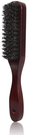 Boar Bristle Hair Brush With Hole for Afro, Wet, Curly, Dry and Damaged Hair - Smoothing and Shine Restoring Brush for Women and Men