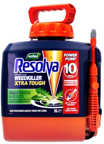 Resolva Pro Weedkiller Xtra Tough 5L Power Pump Ready to Use Kills Weeds and Roots