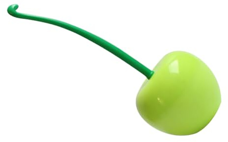 TOVINANNA Set Spazzolini WC Manico Antiscivolo e Design a Forma di Ciliegia Verde in Plastica, Spazzola Bagno Sigillata per Pulizia del Water