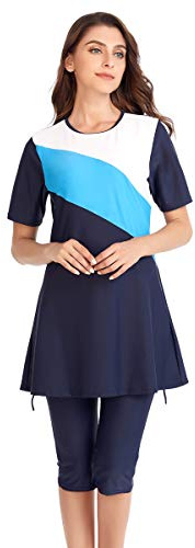 seafanny muslimska badkläder islamiska kvinnor kortärmade blygsamma baddräktskydd Surfing Beachwear Burkini