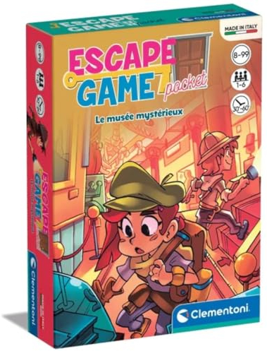 Clementoni | Escape Game Pocket : Le Musée Mystérieux pour Enfants 8+ | Escape Game | Jeu Énigmes Musée à Résoudre en Famille | Activité Logique et Coopérative | 1 à 3 Joueurs | 30 Min | Idée Cadeau