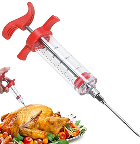 A/R Marinadeninjektor - Putenspritze mit Fleischnadel aus Edelstahl - Marinadenspritze für Rinderfleisch Putenbrust