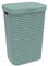 Rotho Country Wäschesammler 55l, Kunststoff (PP) BPA-frei, grün, 55l (42.0 x 32.2 x 57.7 cm)