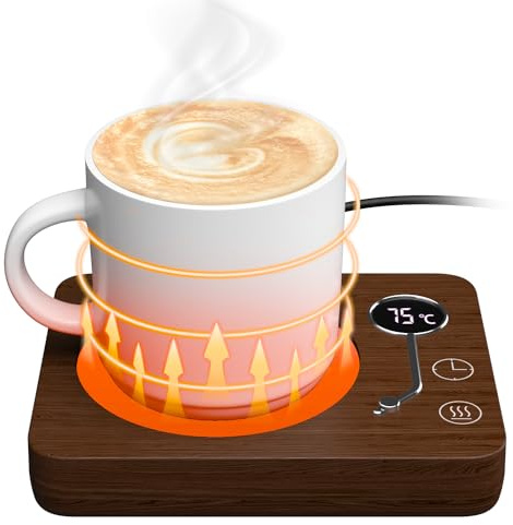 CEROBEAR Coffee Mug Warmer, Cup Warmer for Desk Home Office,Smart Mug Warmer with Gravity Sensor, 3 Temperature Settings (55℃/65℃/75℃), 4H Auto On/Off, Electric Beverage Warmer for Tea Coffee Milk