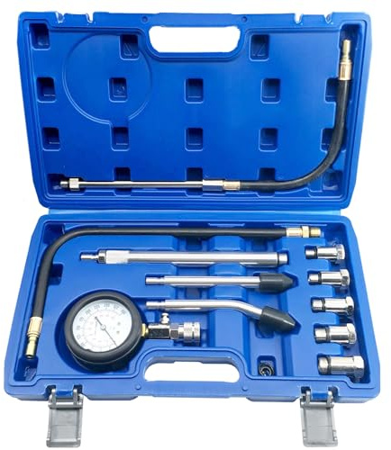 THIKPO Zylinderdruckprüifer für Autos, Benzinmotoren Zylinder Kompressionsmessgerät, Probador de Compresión de Motor de Gasolina,Motor-Druckmessgerät für Benzin-PKw, SUVs und andere Modelle.