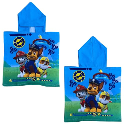 CARTOON Strandponcho badrock för barn mikrofiber polyester storlek 50 x 100 cm strand pool, paw patrol, one size