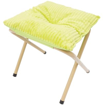 QIERF Fällbar pall, vikbar fotpall vikbar campingpall 34 cm höjd, 100 kg lastkapacitet för kontor vardagsrum, kaffe, kan användas som fotpall eller en vanlig pall (fruktgrön)