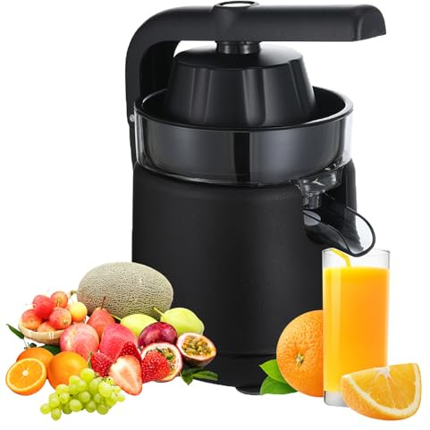 Elektrisk Citruspress, Enkel Fruktpress För äpplen, 200 W Citruspress Med Justerbart Fruktköttfilter, Hällpip För Färskpressad Juice Från Citroner Och Limefrukter