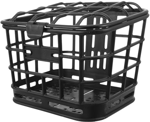 GARVALON Cesto Anteriore per Bicicletta in Plastica Resistente Facile da Installare e Rimuovere Adatto Manubri di Bici Standard Accessorio Sicuro e Stabile per Uso Esterno