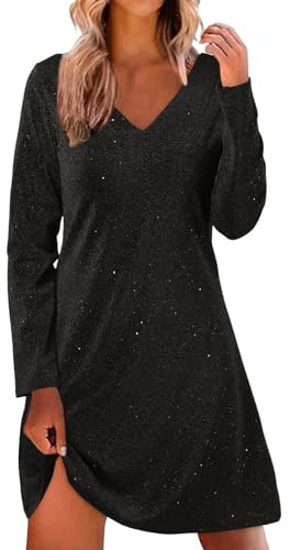 Robe Paillette Femme De Soirée Soiree Reveillon Tenue Fete Grande Taille Paillettes Doree Réveillon a Chic Et Glamour Nouvel an Brillante Mariage Hiver