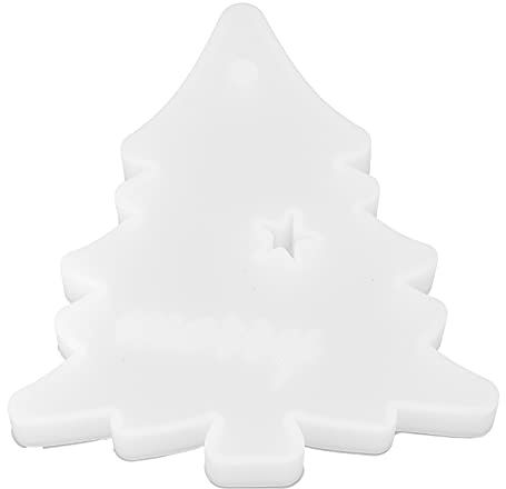 Julgran Silikonform Mini Bärbar Återanvändbar DIY Handgjord Silica Gel Pack Julberlockform för Harts Smycken Tillverkning Hantverksdekorationer Hänge Nyckelring Väska Tillbehör (Julgransform 03)