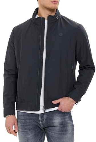 Redbridge Chaqueta de entretiempo ligera con capucha oculta en cuello alto, chaqueta informal para el tiempo libre para primavera y otoño