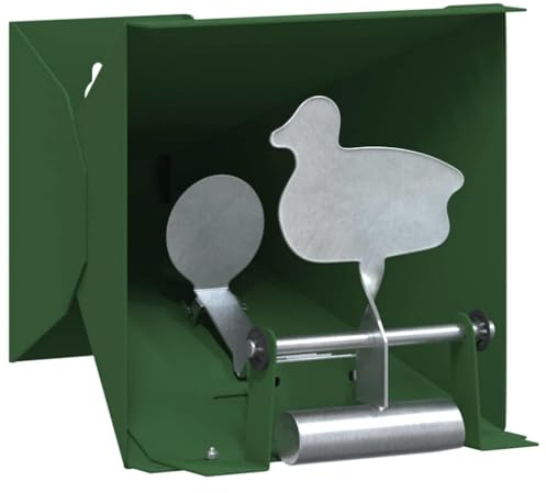 GeenYuu Attrape-plombs Vert en Acier 14 x 14 x 19 cm pour tir intérieur extérieur, Cible réactive pour entraînement précision Carabine Pistolet Airsoft Loisirs compétition