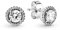 PANDORA Timeless Round Sparkle Ohrringe Rund aus Sterling Silber mit Zirkonia Steinchen - Größe ca. 8mm