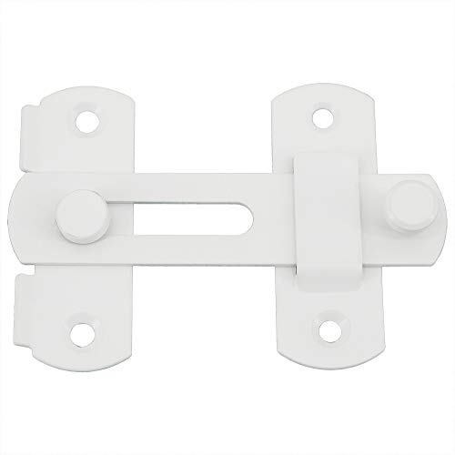 SAYAYO Türriegel Edelstahl Riegelschloss Klein Schiebetür Schloss Weiß Türschloss Flip Latch mit Fester Schraube, Torriegel für Tor, Fenster, Schlafzimmer