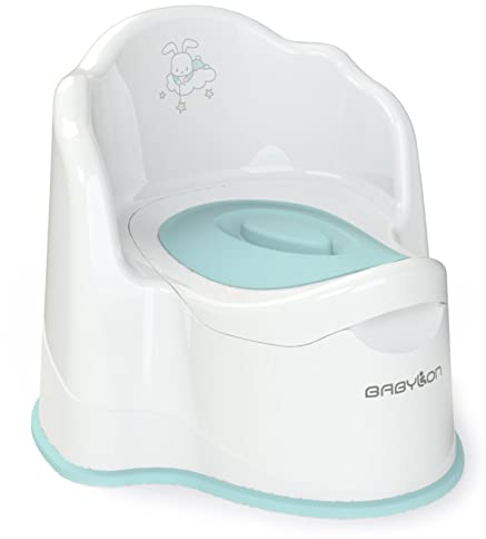 BABYLON Kinder Töpfchen mit Deckel Royal, Kinder Toiletten mit Herausnehmbarer Schüssel, Groß Kinder Klo, Nachttopf für Kinder/WC Sitz Topf, Jungen/Mädchen Kindertöpfchen ab 1 Jahr, Baby Zubehör Weiß