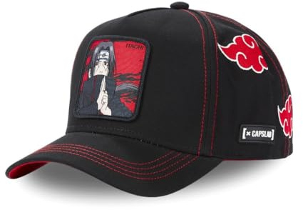 Capslab Tracker Kappe Herren Naruto Shippuden, Cap Herren, Itachi Uchiha, Langlebig, Schwarz, Einheitsgröße