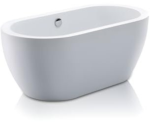 Vente-unique-Freistehende Badewanne - 178 L - 150 x 75 x 58 cm - Weiß - ADRINA