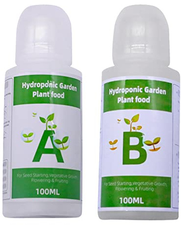 primrosely Cibo vegetale Liquido | Set di Due Parti di nutrienti idroponici A e B | Fertilizzante Liquido per Piante Fiori ortaggi Erba pomodori Interni ed Esterni