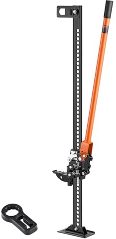 VEVOR Farm Jack 48 inch Utility High Lift, 7000 lbs Capacity Ratcheting Off Road Jeep Jack, Heavy for Tractor, Truck, SUV, Bumper Lift, Orange