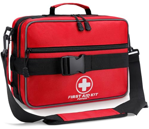 Poygik Premium 420 Piece Large First Aid Kit for Home, Car, Travel, Camping, Truck, Hiking, Sports, Office, Vehicle & Outdoor Emergencies - Emergency Medical Kits, Businesses & Home Medical Supplies