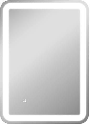 HOMCOM Espejo de Baño con Luces LED, 50x70 cm, Espejo de Pared, 3 Colores de Luz, Brillo Regulable, Función Antivaho, Función de Memoria, Interruptor Táctil, IP44, Horizontal/Vertical