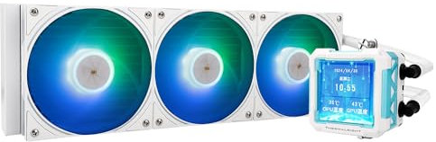 Thermalright FWPRO 360 ARGB Weißer CPU AIO Kühler,IPS LCD Bildschirm mit 320 * 320 Auflösung,für AM5&Intel 1700/1851,Leistungsstarke 360 Specs Wassergekühlt mit 2.73in Abnehmbaren Display