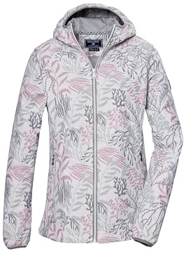 killtec Donna Giacca softshell/giacca da esterno con cappuccio KOS 56 WMN SFTSHLL JCKT, helles salbei, 36, 42853-000