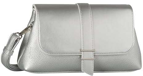 Gabor bags Sahar Damen Überschlagtasche Umhängetasche Mittelgroß Silber