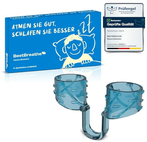Nasendilatator Best Breathe zum besseren Schlafen– Verbessert die Nasenatmung – Anatomisches und wiederverwendbares Gerät – Linderung von Allergien (XXL)