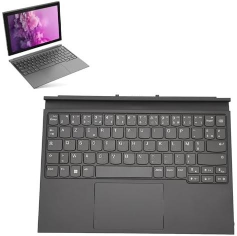 Annadue Tabletttangentbord för IdeaPad Yoga Duet 3, 10,3 tum, fransk version, trådlöst Bluetooth-tangentbord med magnetfäste, pekplatta och snabbfunktionstangenter