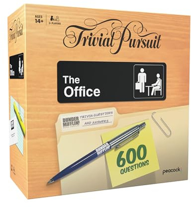 Trivial Pursuit: The Office, Quick Play Edition Trivia Game, Test Your Knowledge of the Dunder Mifflin Team with 600 Questions in 6 Categories Covering All 9 Seasons, Officially Licensed Merchandise