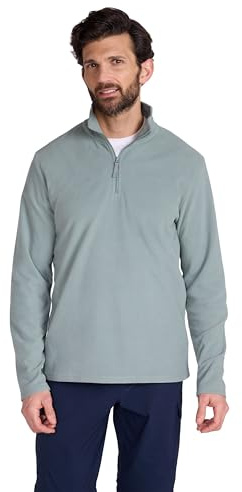 Mountain Warehouse Camber Mens Half-Zip Fleece Jumper Pale Gre XXS