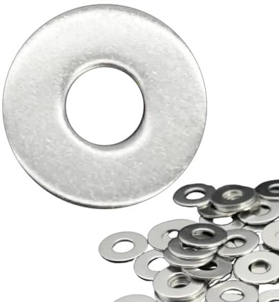 Flewdart rondelles metal M10 40pcs, rondelle plates en 304 acier inoxydable M10 x 25mm, rondelle inox pour Vis et écrous (M10x25 40pcs)
