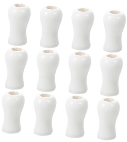 MUELODSIC 12pezzi Nappine in Legno per Tende Pomelli Cordoni per Persiane Veneziane Interno Ed Esterno Accessori Decorativi per Cavi Tende Resistente e Facile da Installare