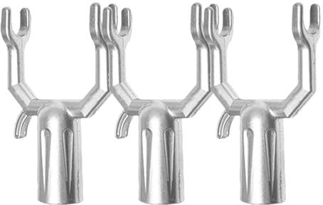 SHINEOFI Forcelle di Ricambio in Lega di Alluminio per Asta Porta Abiti Set da 3 Pezzi Accessori per Bastoni Stendipanni da Balcone Supporto Robusto e Portatile per Uso Domestico e